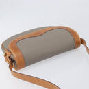 Christian Dior Shoulder Bag PVC Canvas Gray Gold Auth BA15092-6