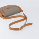 Christian Dior Shoulder Bag PVC Canvas Gray Gold Auth BA15092-7