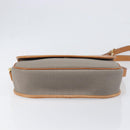 Christian Dior Shoulder Bag PVC Canvas Gray Gold Auth BA15092-5