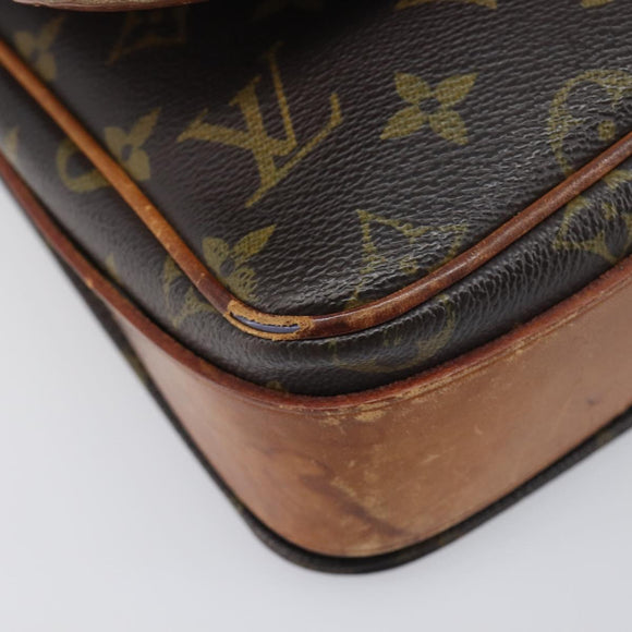 LOUIS VUITTON Monogram Cartouchiere MM Shoulder Bag M51253 LV Auth BA15094
