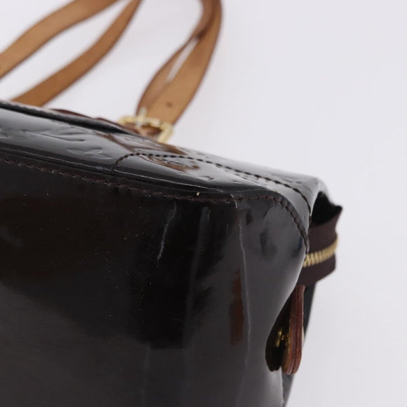 LOUIS VUITTON Monogram Vernis Rosewood Avenue Bag Amarante M93510 Auth BA15096