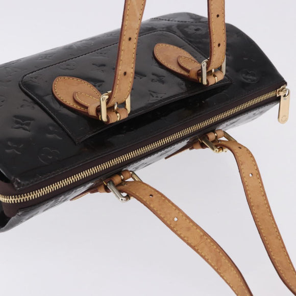 LOUIS VUITTON Monogram Vernis Rosewood Avenue Bag Amarante M93510 Auth BA15096