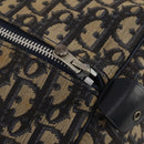 Christian Dior Trotter Canvas Boston Bag Navy Silver Auth BA15099-15