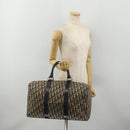 Christian Dior Trotter Canvas Boston Bag Navy Silver Auth BA15099-19