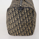 Christian Dior Trotter Canvas Boston Bag Navy Silver Auth BA15099-5
