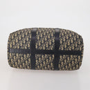 Christian Dior Trotter Canvas Boston Bag Navy Silver Auth BA15099-9