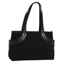 BVLGARI Logo mania Shoulder Bag Canvas Black Auth BA151-1
