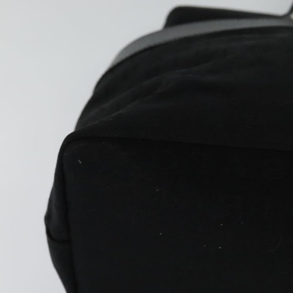 BVLGARI Logo mania Shoulder Bag Canvas Black Auth BA151