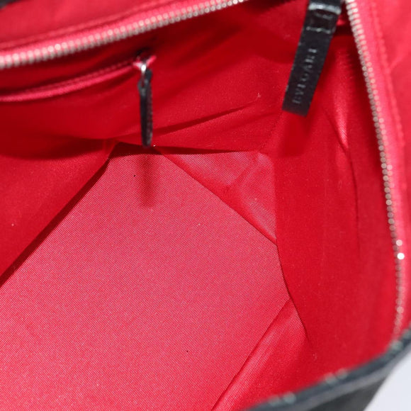 BVLGARI Logo mania Shoulder Bag Canvas Black Auth BA151