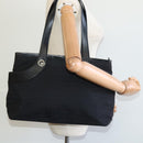 BVLGARI Logo mania Shoulder Bag Canvas Black Auth BA151-21