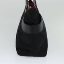 BVLGARI Logo mania Shoulder Bag Canvas Black Auth BA151-3