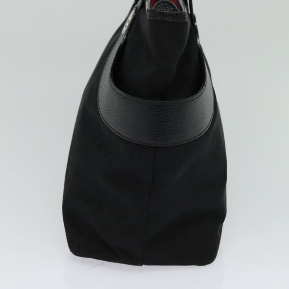 BVLGARI Logo mania Shoulder Bag Canvas Black Auth BA151