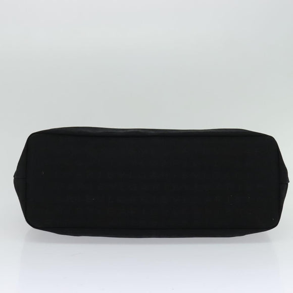 BVLGARI Logo mania Shoulder Bag Canvas Black Auth BA151