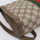 GUCCI GG Supreme Web Sherry Line Bag PVC Beige Gold 495 02 04 Auth BA15100-16
