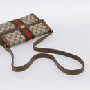 GUCCI GG Supreme Web Sherry Line Bag PVC Beige Gold 495 02 04 Auth BA15100-7