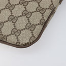 GUCCI GG Supreme Web Sherry Line Bag PVC Beige Gold 98 02 047 Auth BA15101-14