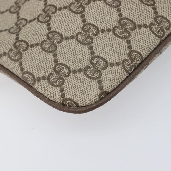 GUCCI GG Supreme Web Sherry Line Bag PVC Beige Gold 98 02 047 Auth BA15101