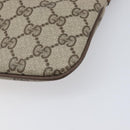 GUCCI GG Supreme Web Sherry Line Bag PVC Beige Gold 98 02 047 Auth BA15101-16
