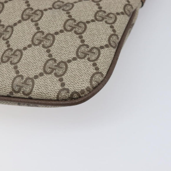 GUCCI GG Supreme Web Sherry Line Bag PVC Beige Gold 98 02 047 Auth BA15101