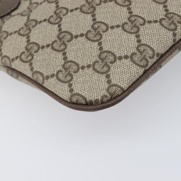 GUCCI GG Supreme Web Sherry Line Bag PVC Beige Gold 98 02 047 Auth BA15101