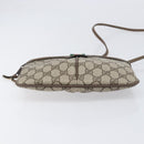 GUCCI GG Supreme Web Sherry Line Bag PVC Beige Gold 98 02 047 Auth BA15101-5