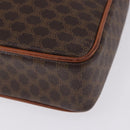 CELINE Macadam Canvas Business Bag PVC Leather Brown Gold Auth BA15102-12