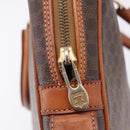CELINE Macadam Canvas Business Bag PVC Leather Brown Gold Auth BA15102-15