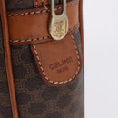 CELINE Macadam Canvas Business Bag PVC Leather Brown Gold Auth BA15102-16
