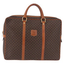 CELINE Macadam Canvas Business Bag PVC Leather Brown Gold Auth BA15102-2