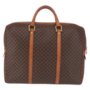 CELINE Macadam Canvas Business Bag PVC Leather Brown Gold Auth BA15102-3