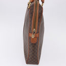 CELINE Macadam Canvas Business Bag PVC Leather Brown Gold Auth BA15102-6