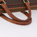 CELINE Macadam Canvas Business Bag PVC Leather Brown Gold Auth BA15102-8