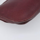 CARTIER Must Line Shoulder Bag Leather Bordeaux Gold Auth BA15103-16