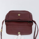 CARTIER Must Line Shoulder Bag Leather Bordeaux Gold Auth BA15103-10