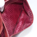 CARTIER Must Line Shoulder Bag Leather Bordeaux Gold Auth BA15103-22