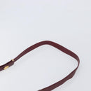 CARTIER Must Line Shoulder Bag Leather Bordeaux Gold Auth BA15103-8