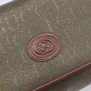 GUCCI Shoulder Bag Canvas Khaki Gold 004 084 0289 Auth BA15104-18