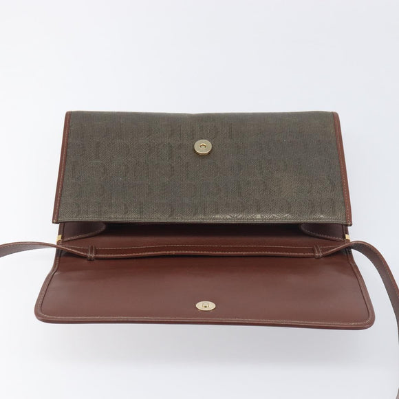GUCCI Shoulder Bag Canvas Khaki Gold 004 084 0289 Auth BA15104
