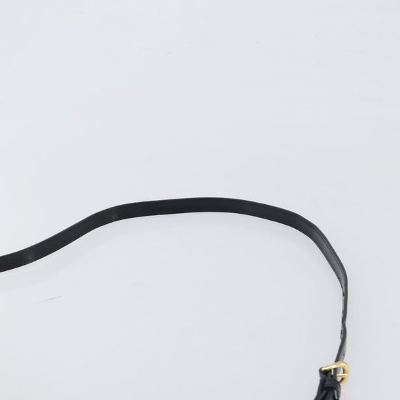 VERSACE Hand Bag Leather 2way Black Gold Auth BA15107A