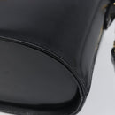 VERSACE Hand Bag Leather 2way Black Gold Auth BA15107A-14