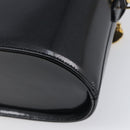 VERSACE Hand Bag Leather 2way Black Gold Auth BA15107A-16
