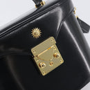 VERSACE Hand Bag Leather 2way Black Gold Auth BA15107A-18