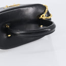 VERSACE Hand Bag Leather 2way Black Gold Auth BA15107A-7