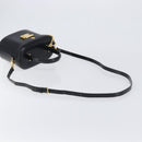 VERSACE Hand Bag Leather 2way Black Gold Auth BA15107A-9