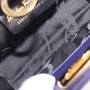 Salvatore Ferragamo Gancini Chain Shoulder Bag Suede Purple Gold Auth BA15108-17