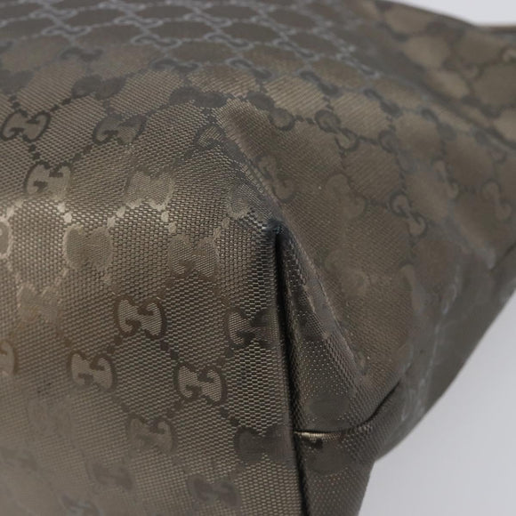 GUCCI GG Implementation Tote Bag PVC Gold Silver 211137 Auth BA15109