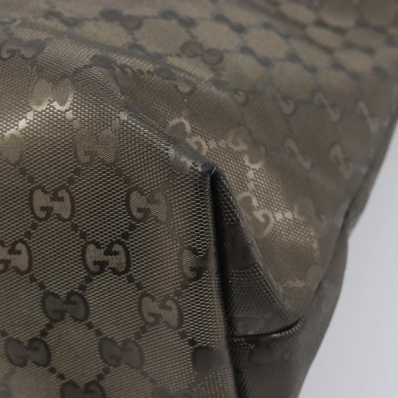 GUCCI GG Implementation Tote Bag PVC Gold Silver 211137 Auth BA15109