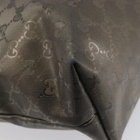 GUCCI GG Implementation Tote Bag PVC Gold Silver 211137 Auth BA15109