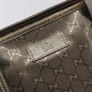 GUCCI GG Implementation Tote Bag PVC Gold Silver 211137 Auth BA15109-14