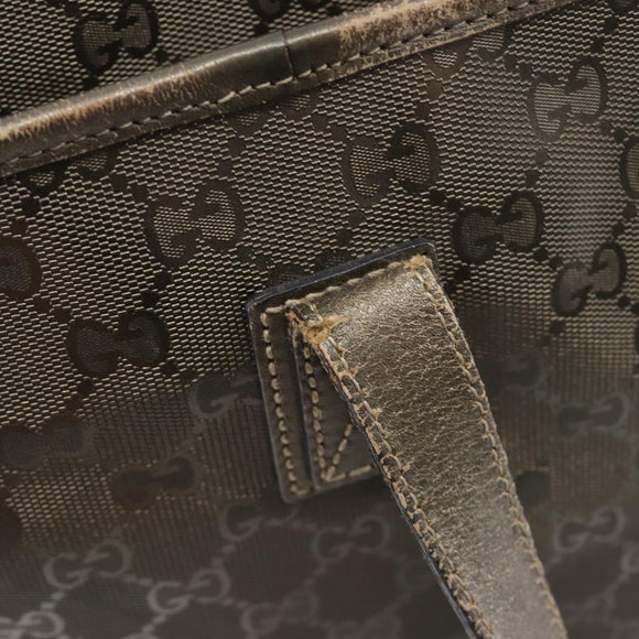 GUCCI GG Implementation Tote Bag PVC Gold Silver 211137 Auth BA15109